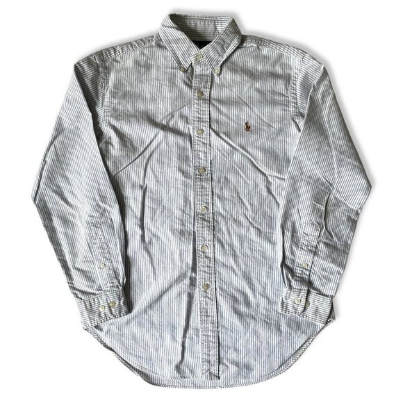 Ralph Lauren Shirt Men M 15 32/33 Blue Classic Fit Logo Button Down Collar Dress - Picture 1 of 15